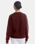 Champion SL650 Women's Powerblend Crewneck Sweatshirt - Maroon - model back