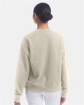 Champion SL650 Women's Powerblend Crewneck Sweatshirt - Sand - model back
