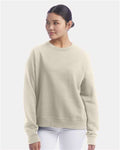 Champion SL650 Women's Powerblend Crewneck Sweatshirt - Sand - model front