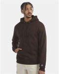 Champion S700 Powerblend Hooded Sweatshirt - Chocolate Brown - model front