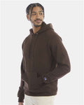Champion S700 Powerblend Hooded Sweatshirt - Chocolate Brown - model side