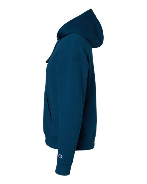 Champion S760 Women's Powerblend Hooded Sweatshirt - Late Night Blue - side