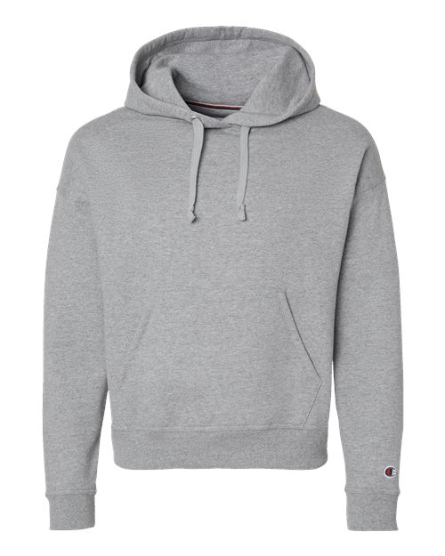 Champion S760 Women's Powerblend Hooded Sweatshirt - Light Steel - front
