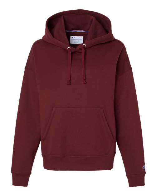 Champion S760 Women's Powerblend Hooded Sweatshirt - Maroon - front