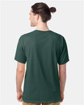 Hanes GDH100 Men's Garment-Dyed T-Shirt - Field Green - model back