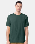 Hanes GDH100 Men's Garment-Dyed T-Shirt - Field Green - model front