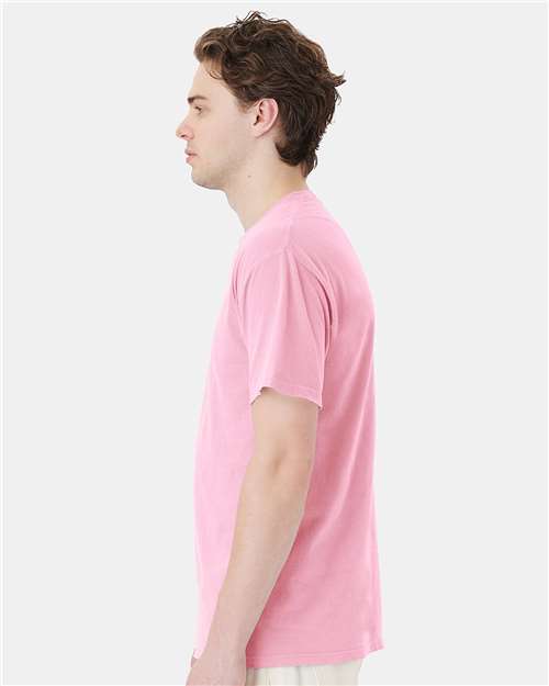 Hanes GDH150 Unisex Garment-Dyed Pocket T-Shirt - Cotton Candy - model side