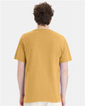 Hanes GDH150 Unisex Garment-Dyed Pocket T-Shirt - Artisan Gold - model back
