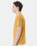 Hanes GDH150 Unisex Garment-Dyed Pocket T-Shirt - Artisan Gold - model side