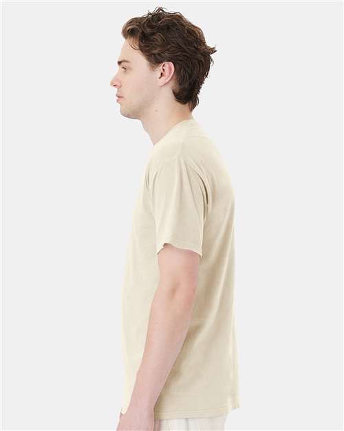 Hanes GDH150 Unisex Garment-Dyed Pocket T-Shirt - Parchment - model side
