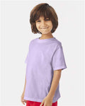 Hanes GDH175 Youth Garment-Dyed T-Shirt - Future Lavender - model side