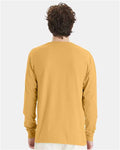 Hanes GDH200 Unisex Garment-Dyed Long Sleeve T-Shirt - Artisan Gold - model back
