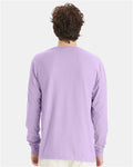 Hanes GDH200 Unisex Garment-Dyed Long Sleeve T-Shirt - Future Lavender - model back