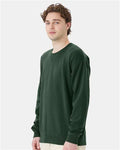 Hanes GDH400 Unisex Garment-Dyed Crewneck Sweatshirt - Field Green - model side