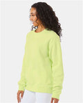 Hanes GDH400 Unisex Garment-Dyed Crewneck Sweatshirt - Chic Lime - model side