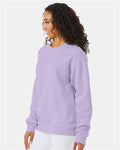 Hanes GDH400 Unisex Garment-Dyed Crewneck Sweatshirt - Future Lavender - model side