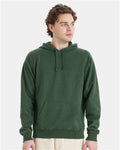 Hanes GDH450 Unisex Garment-Dyed Hooded Sweatshirt - Field Green - model front