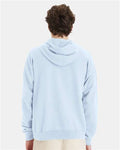 Hanes GDH450 Unisex Garment-Dyed Hooded Sweatshirt - Soothing Blue - model back