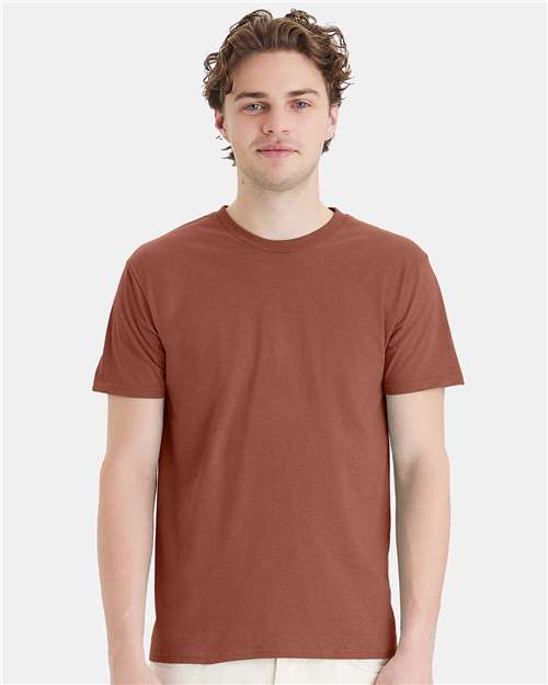 Hanes 4980 Perfect-T T-Shirt - Canyon Rock Brown - model front