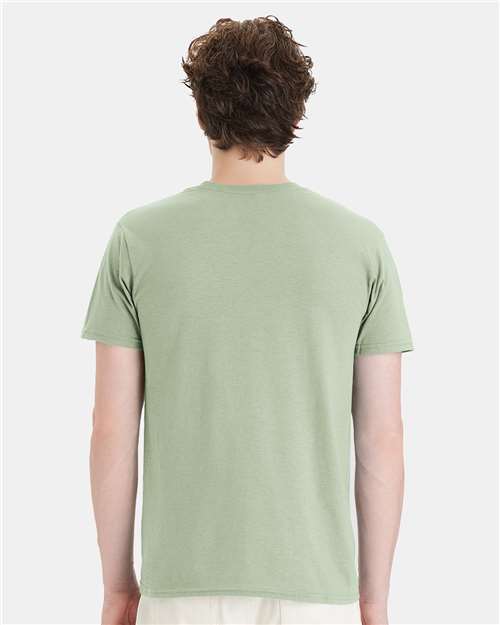 Hanes 4980 Perfect-T T-Shirt - Equilibrium Green - model back