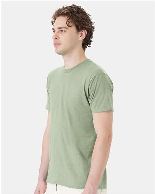 Hanes 4980 Perfect-T T-Shirt - Equilibrium Green - model side