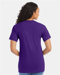 Hanes 5280 Essential-T T-Shirt - Athletic Purple - model back