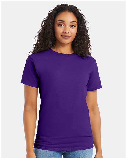 Hanes 5280 Essential-T T-Shirt - Athletic Purple - model front