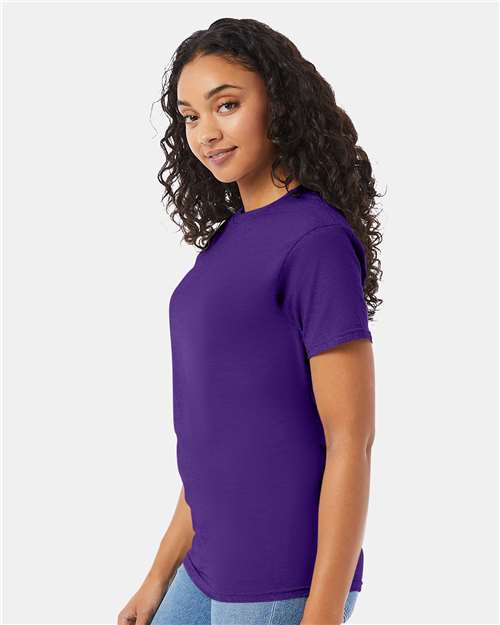 Hanes 5280 Essential-T T-Shirt - Athletic Purple - model side