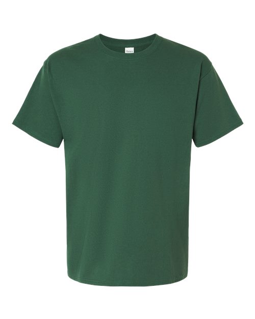 Hanes 5280 Essential-T T-Shirt - Athletic Dark Green - flat front