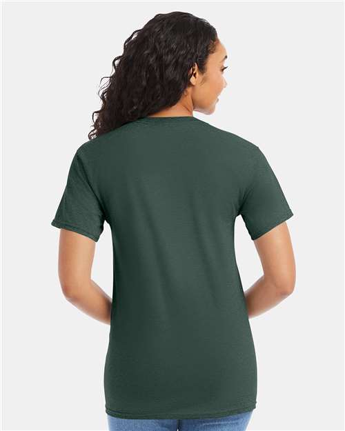 Hanes 5280 Essential-T T-Shirt - Athletic Dark Green - model back