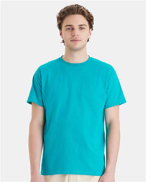 Hanes 5280 Essential-T T-Shirt - Athletic Teal - model front