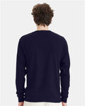 Hanes 5286 Essential-T Long Sleeve T-Shirt - Athletic Navy - model back