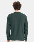 Hanes 5286 Essential-T Long Sleeve T-Shirt - Athletic Dark Green - model back