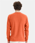 Hanes 5286 Essential-T Long Sleeve T-Shirt - Texas Orange - model back