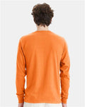 Hanes 5286 Essential-T Long Sleeve T-Shirt - Tennessee Orange - model back