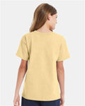 Hanes 5480 Youth Essential-T T-Shirt - Athletic Gold - model back