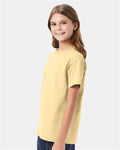 Hanes 5480 Youth Essential-T T-Shirt - Athletic Gold - model side