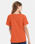 Hanes 5480 Youth Essential-T T-Shirt - Texas Orange - model back