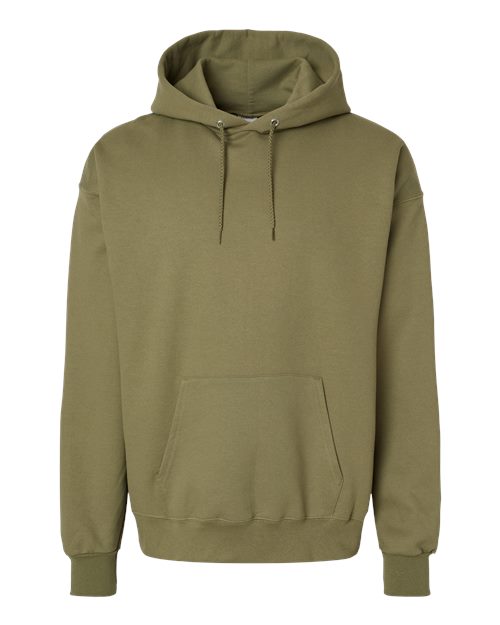 Hanes F170 Ultimate Cotton Hooded Sweatshirt - Oregano - flat front