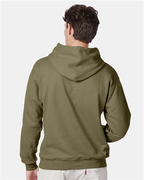 Hanes F170 Ultimate Cotton Hooded Sweatshirt - Oregano - model back