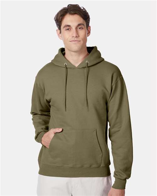 Hanes F170 Ultimate Cotton Hooded Sweatshirt - Oregano - model front