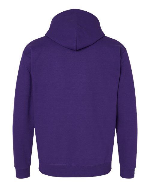 Hanes P170 EcoSmart Hooded Sweatshirt - Athletic Purple - back