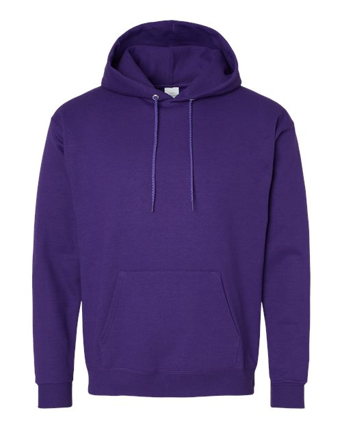 Hanes P170 EcoSmart Hooded Sweatshirt - Athletic Purple - flat front