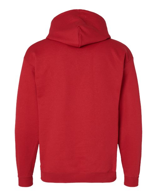 Hanes P170 EcoSmart Hooded Sweatshirt - Athletic Crimson - back