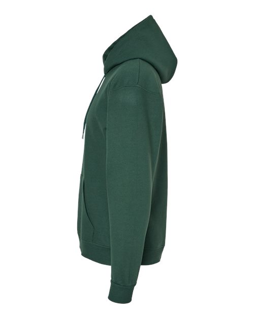 Hanes P170 EcoSmart Hooded Sweatshirt - Athletic Dark Green - side