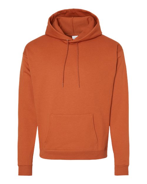 Hanes P170 EcoSmart Hooded Sweatshirt - Texas Orange - flat front