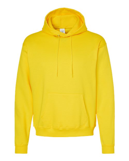 Hanes P170 EcoSmart Hooded Sweatshirt - Athletic Yellow - flat front