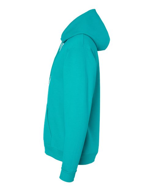 Hanes P170 EcoSmart Hooded Sweatshirt - Athletic Teal - side