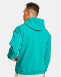 Hanes P170 EcoSmart Hooded Sweatshirt - Athletic Teal - model back