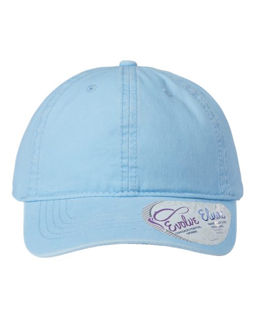 Infinity Her CASSIE Women's Pigment-Dyed with Fashion Undervisor Cap - Cashmere Blue/ Floral - front